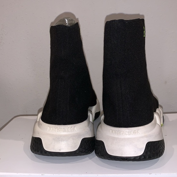 BALENCIAGA SPEED TRAINERS NEON/ BLACK MID SIZE 41/ 8 MEN - Picture 5 of 10